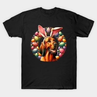 Hanoverian Scenthound Enjoys Easter with Bunny Ears T-Shirt